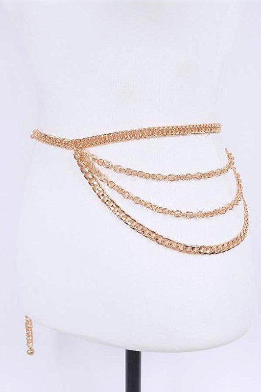 Mixed Texture Layered Chain Belt