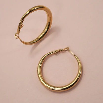 18K Stainless Steel Waterproof Tarnish Free Hoops