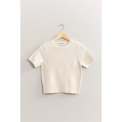 Short Sleeve Knit Sweater