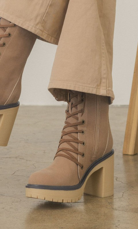 Jenna Platform Military Boots