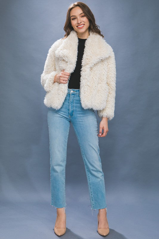 Mabel Mid Waist Faux Fur Coat