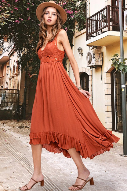 Breezy Hi Low Long Slip Dress