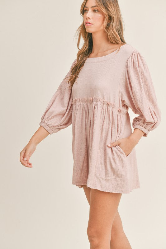 Ollie Oversized Wrinkle Gauze Romper