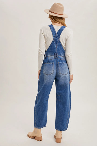 Dasesha Denim Barrel Overalls