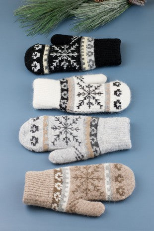 Nordic Snowflake Mittens