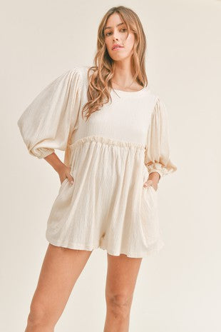 Ollie Oversized Wrinkle Gauze Romper