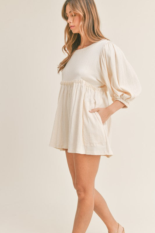 Ollie Oversized Wrinkle Gauze Romper