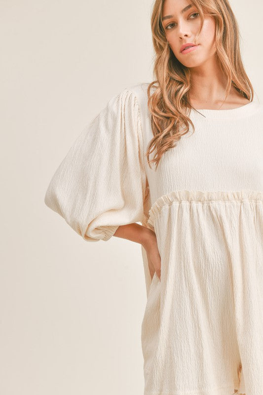 Ollie Oversized Wrinkle Gauze Romper