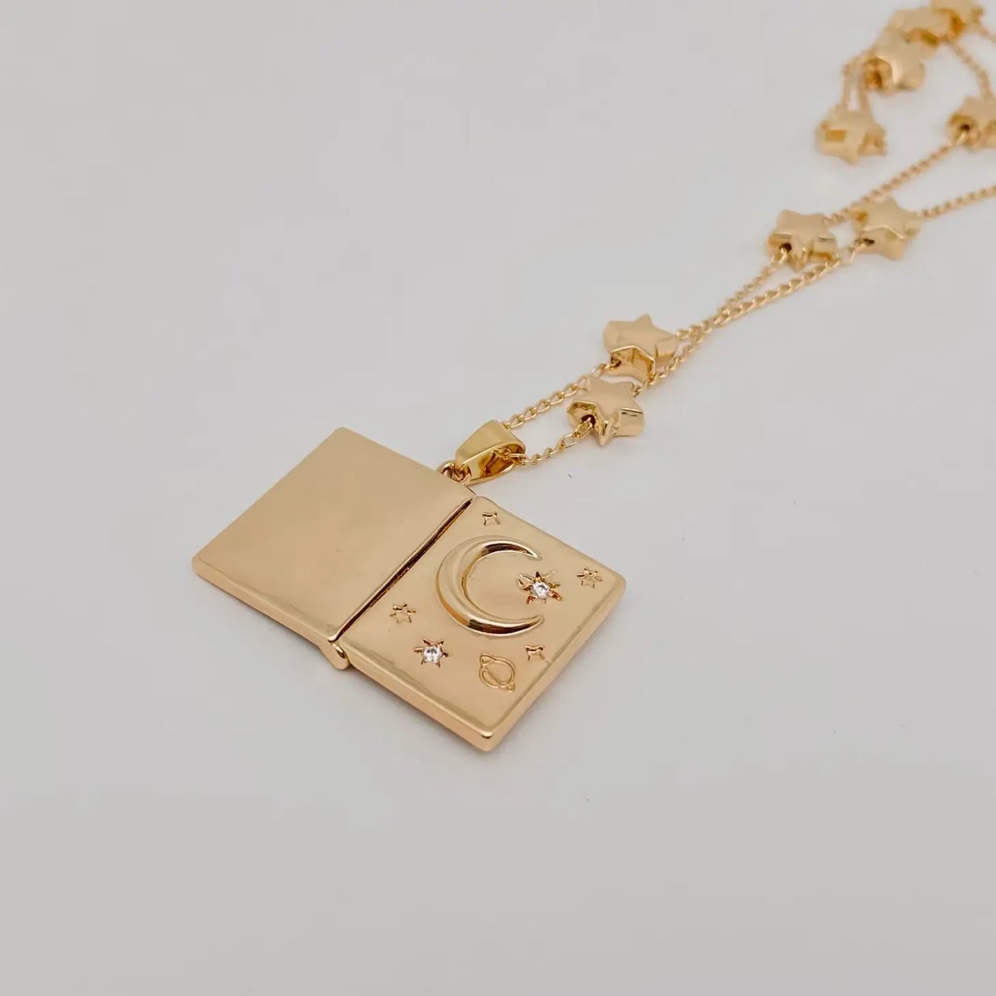 You're My Soulmate Star Moon Album Pendant Necklace