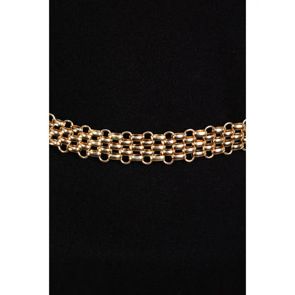 Metallic Oval Chain Mesh Belt