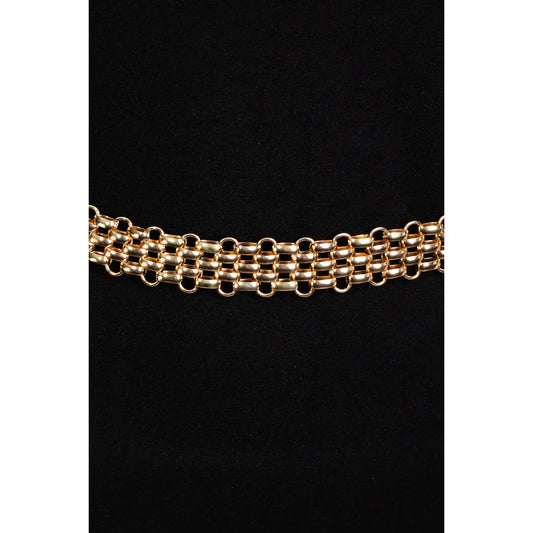 Metallic Oval Chain Mesh Belt