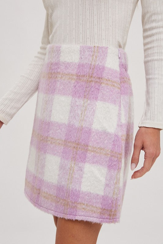 A-Line Plaid Mini Skirt - Main Image