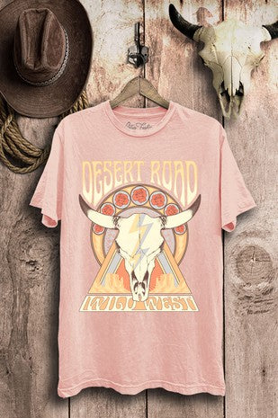 Curvy Desert Road Wild West Graphic Top