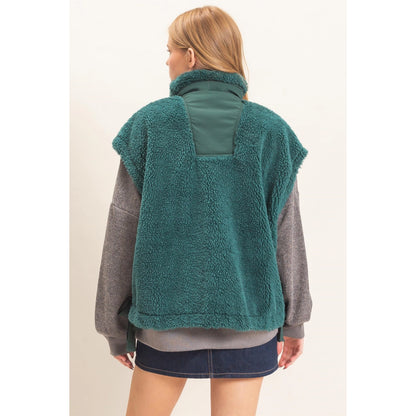 Sherpa Vest with Snap Closure