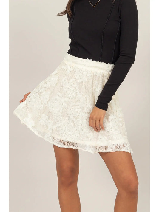 Floral Lace Skater Skirt