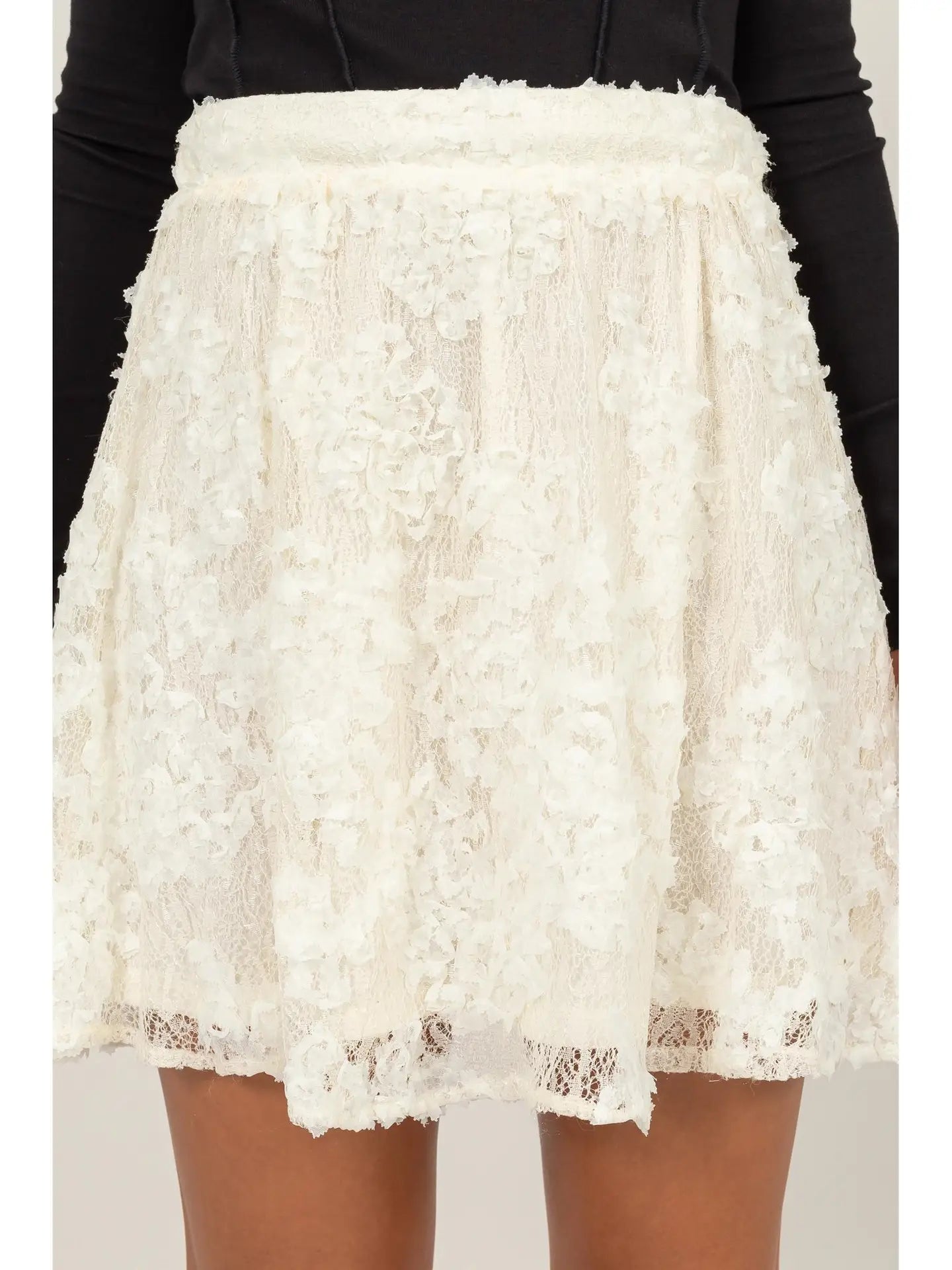 Floral Lace Skater Skirt