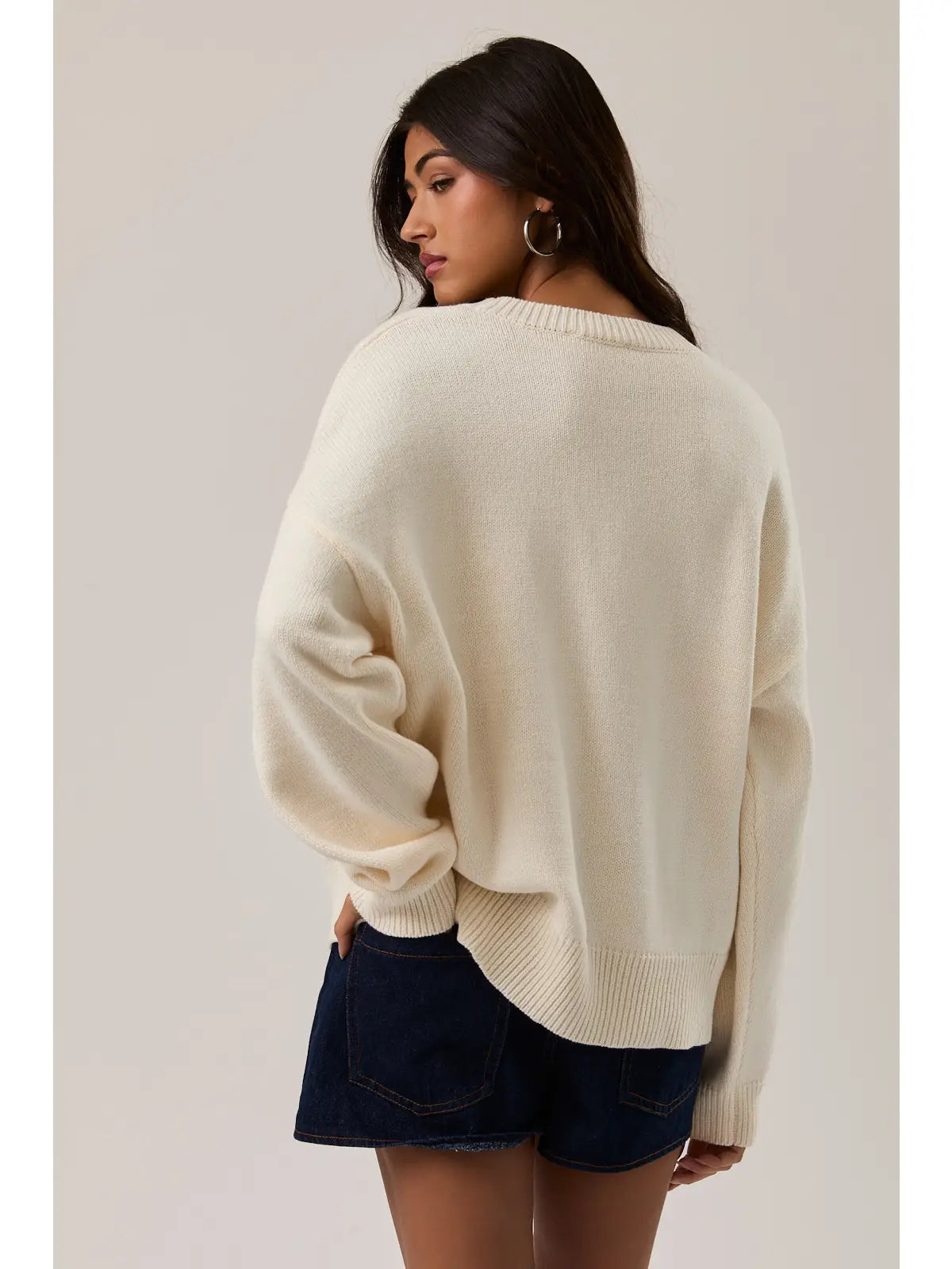 Vanessa Long Sleeve Crew Neck Strawberry Sweater