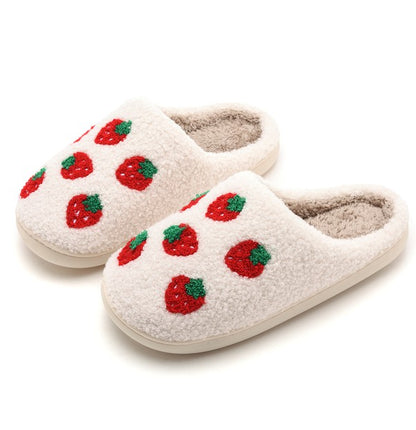 Strawberry Fleece Slippers