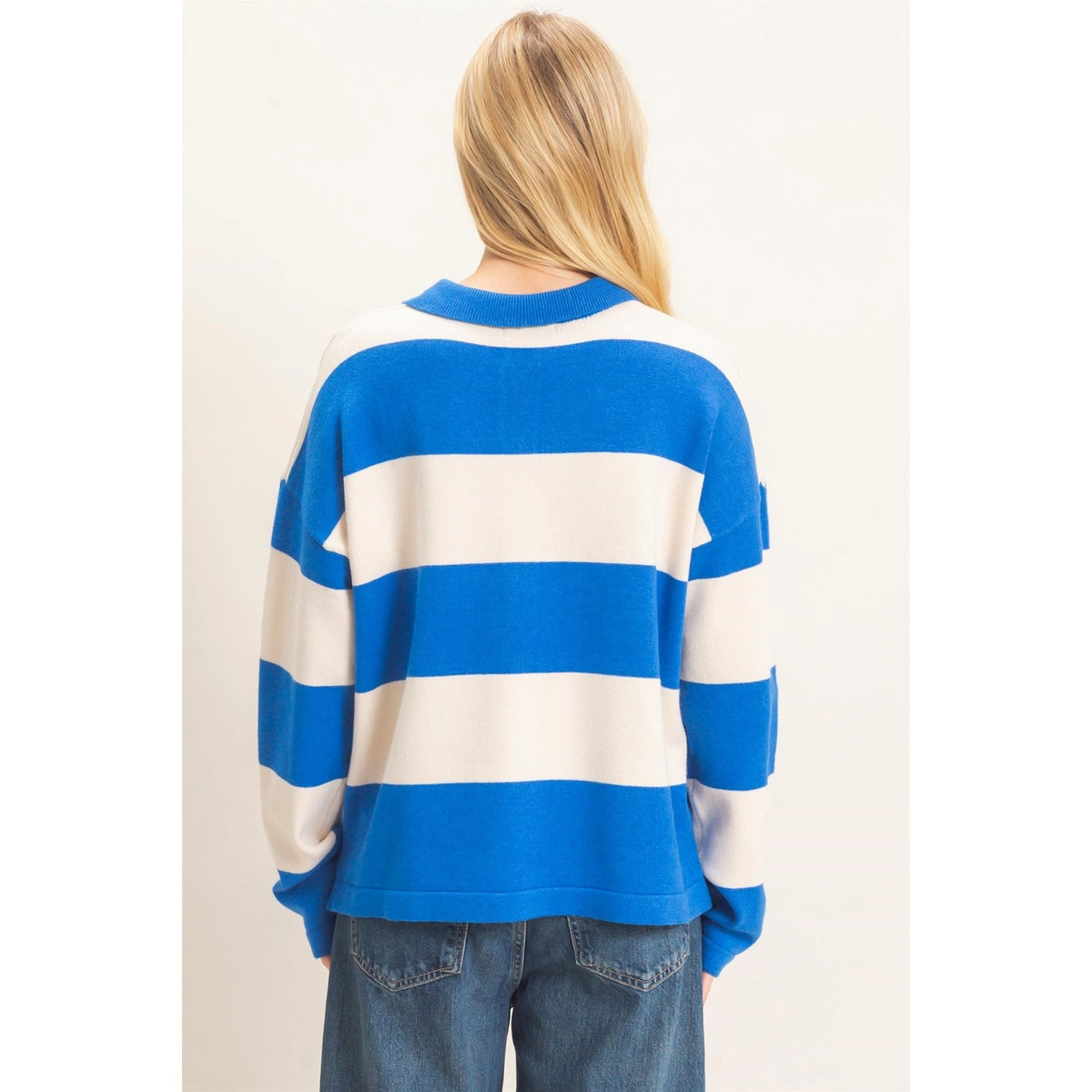 Striped Button-Up Sweater