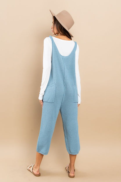 Carmen Sweater Jumpsuit with Textured Knitting Detail