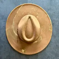 Tan Gold Marbled Wide Brim Rancher Hat