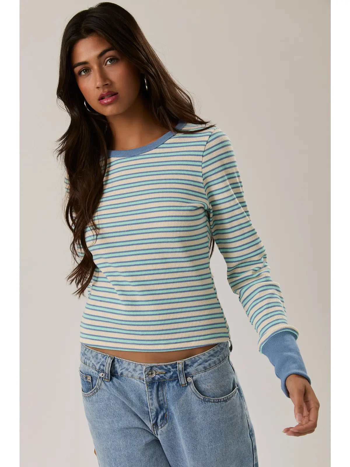 Elin Thermal Long Sleeve with Thumb Hole Knit Top