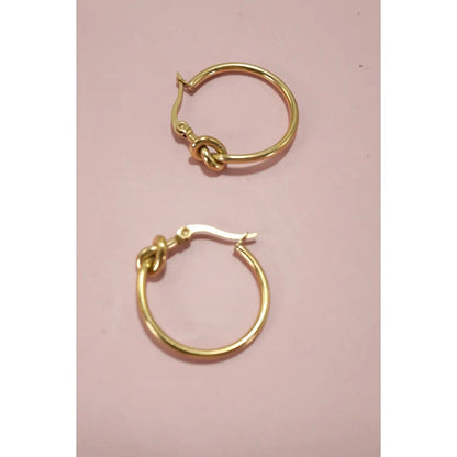 18K Stainless Steel Waterproof Tarnish Free Hoops