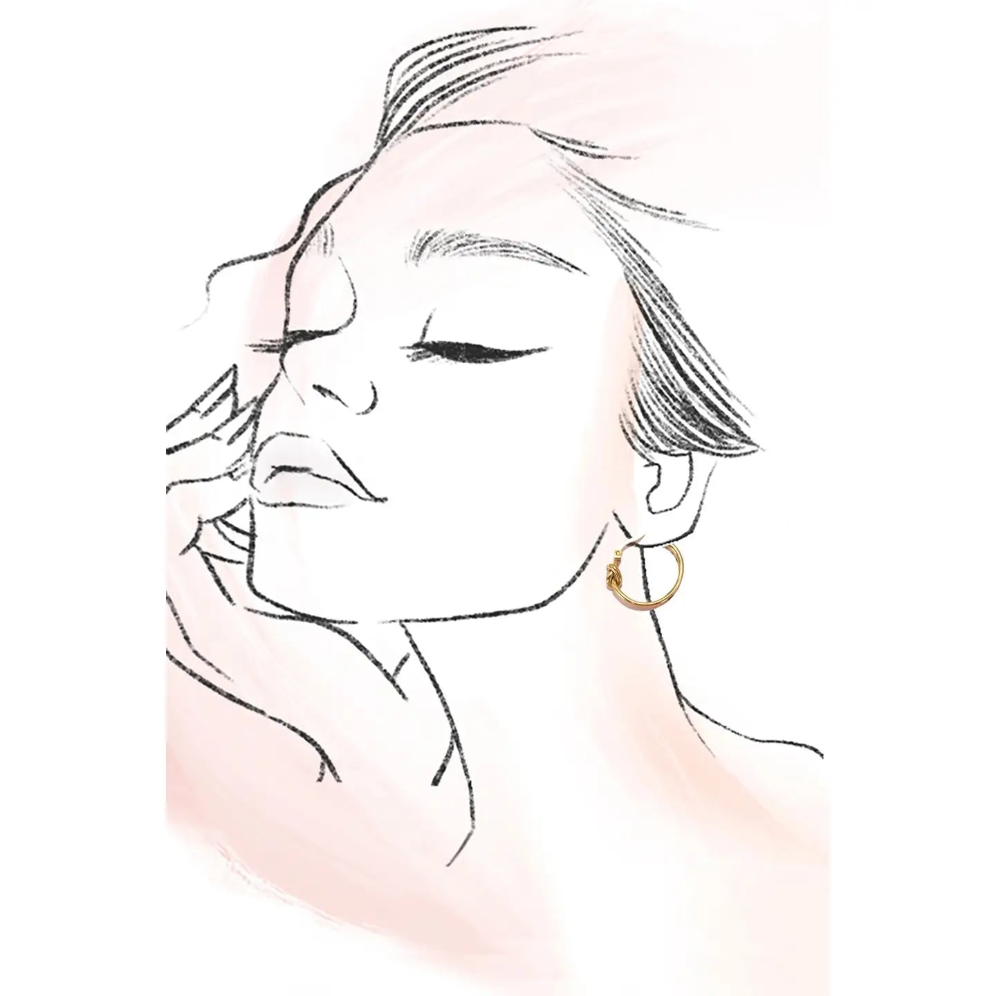 18K Stainless Steel Waterproof Tarnish Free Hoops