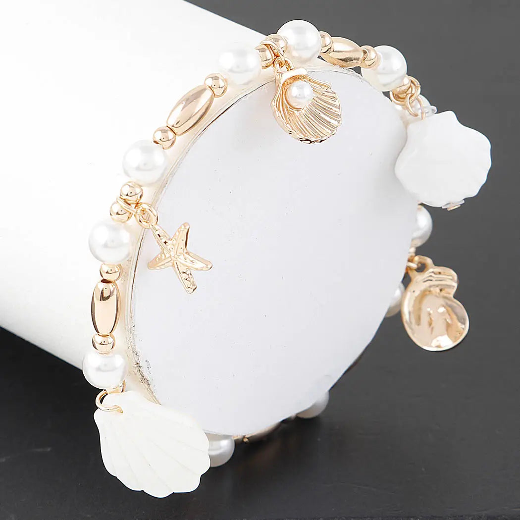Under the Sea Pearl Charm Bracelet