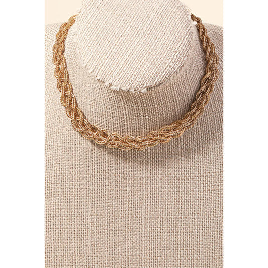 Chain Weave Twist Necklace