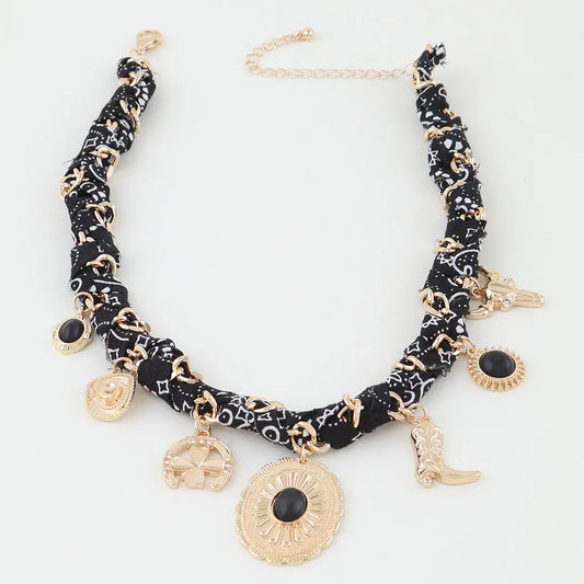 Wild West Charm Braided Necklace