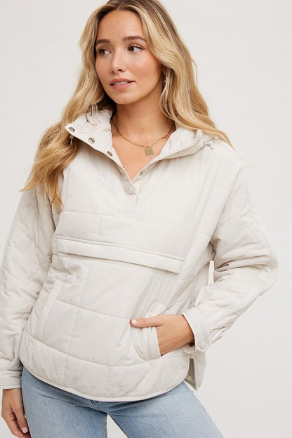 Pippi Quilted Puffer Hooded Pullover Jacket
